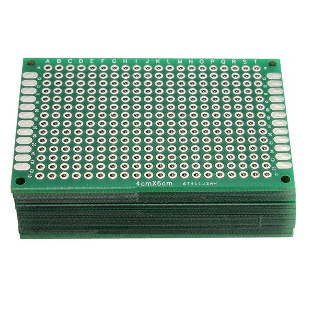 แผ่น PCB 4x6 cm สองหน้า FR-4 double side prototype PCB printed circuit board Perfboard