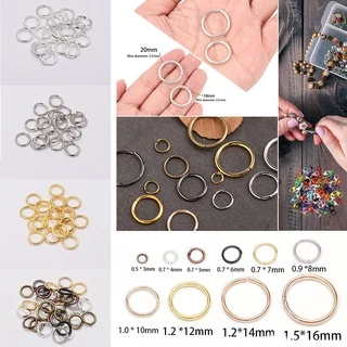 200 ชิ้น 3-6mm แหวนสิ่งที่แนบมาแหวน เบ็ด และห่วงห่วงเดียวสร้อยคอสร้อยข้อมือ ห่วงกลม