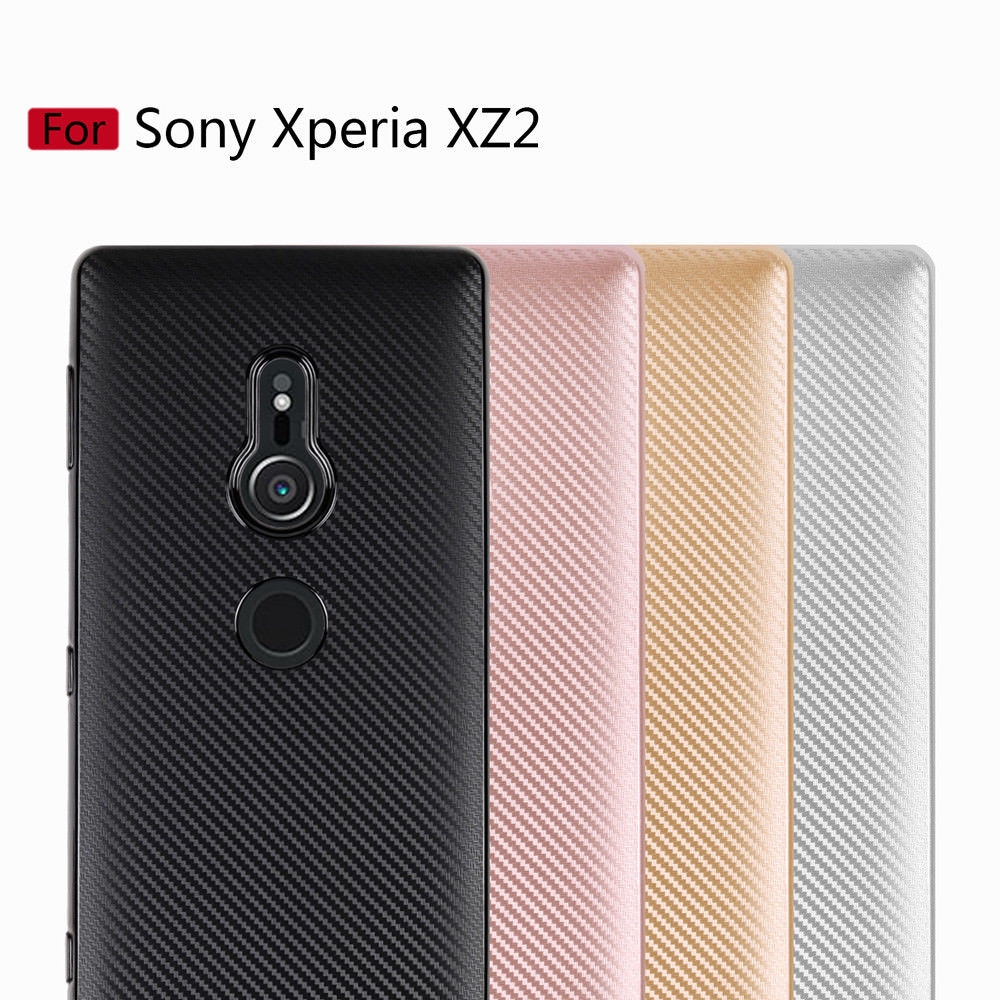 เคส สำหรับ Sony Xperia XZ2 Carbon Fiber TPU Case