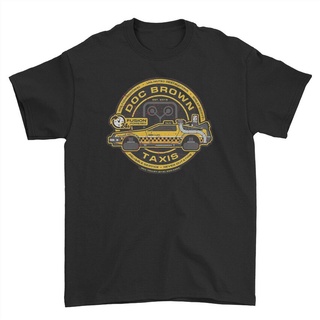 เสื้อยืดผ้าฝ้ายพิมพ์ลายขายดี เสื้อยืด พิมพ์ลาย Back To The Future Film Cult Dr Emmett Brown DeLorean สําหรับผู้ชาย