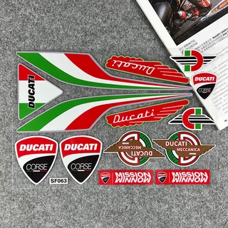 Suitable for DUCATI Motorcycle Sticker 1199 1299 899 V2 Monster696 821 797 659 Panigale V4 Diavel1260 StreetFighter 848 1098 Scrambler800 supersport Hypermotard 950 Multistrada 1200 Fuel Tank Sticker Helmet Sticker