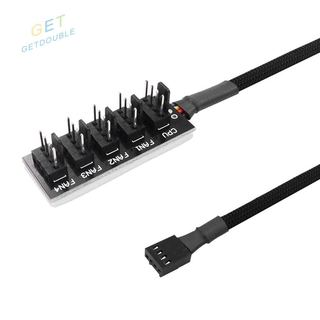 อะแดปเตอร์ Getdouble 40 ซม . 1 To 5 4 - Pin Pwm พัดลม Cpu Hub