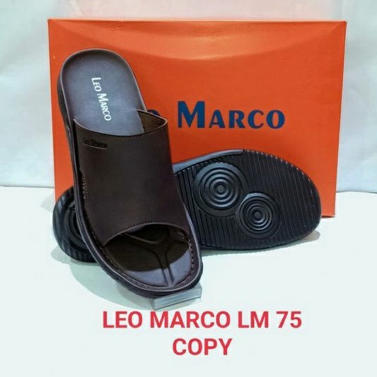 Leo marco Lm 75 coffee รองเท้าแตะผู้ชาย