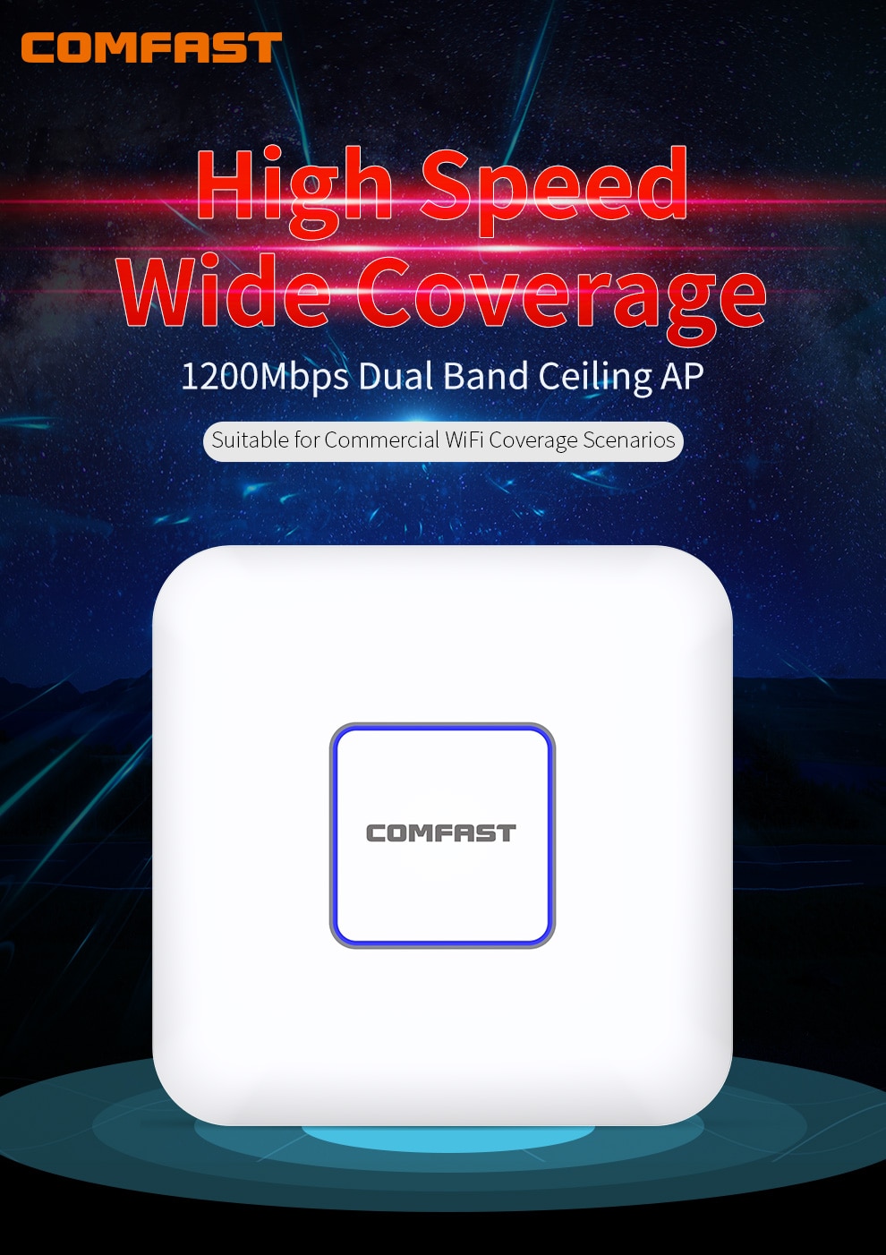 COMFAST 1200Mbps Wireless AP 11ac 2.4G/5GHz Indoor big area cover ...