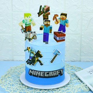 ป้ายปักเค้ก MINECRAFT 💞สินค้าพร้อมส่งนะคะ💞