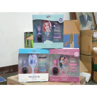 Wet Brush Disney Princess Brush Detangling Accessory Bundle เซตหวีและยางมัดผม ลายเจ้าหญิง