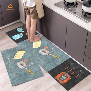 Fashionable Non-fading Waterproof Floor Mat/ Comfortable Kitchen Cushion Polyester Carpet