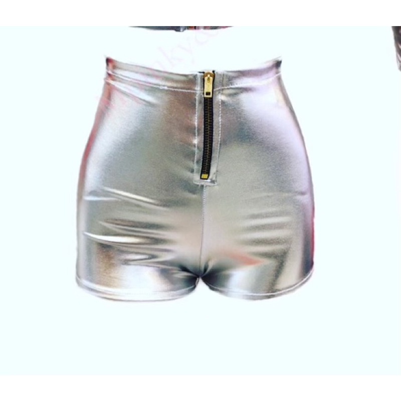 กางเกงหนังเอวสูงซิฟหน้า สินค้าพร้อมส่ง