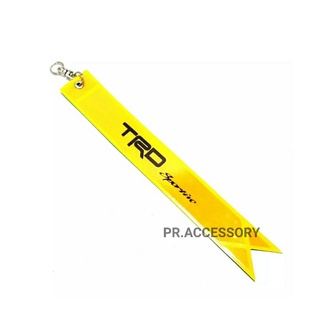 ป้ายสะท้อนแสง ห้อยท้ายรถ TRD สีเหลือง