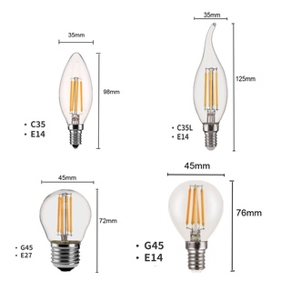 หลอดไฟสปอตไลท์ Led 2W 4W 6W E27 E14 Cob G45