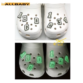 Crocs shoe upper decoration luminous casual hole shoes shoe buckle Arabic numeral garden decoration