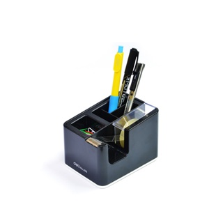 Deli 809 Tape Dispenser ที่ใส่ปากกา 2 ช่องและช่องเก็บอุปกรณ์เสริม 2 ช่อง ใส่เทป 1 ช่อง ที่ใส่ปากกา เครื่องเขียน สำนักงาน