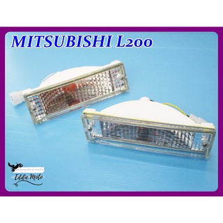 MITSUBISHI L200 CYCLONE DIM LIGHT BUMPER ACRILIC CRYSTAL CLEAR SET LH&amp;RH  / ไฟหรี่กันชน มิตซูบิชิ ไซโคลน หน้าใส อะคริลิค