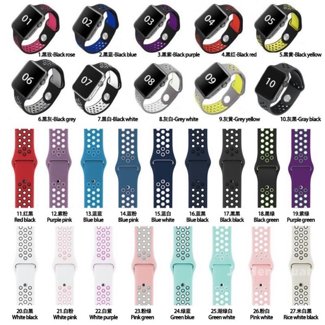 นาฬิกาตั้งโต๊ะดิจิตอล นาฬิกาเด็ก สายนาฬิกา Apple Watch ซีรีย์ 1-5 42/44mm. สาย Nike apple watch ใส่ร่วมกับ W55 W55s Q99