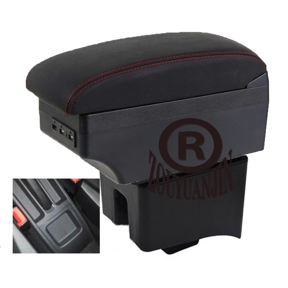 รถ Volkswagen VW Vento Polo 6r V 1.2 GT ArmRest กล่องคอนโซลกลางจัดเก็บข้อศอก Rest Arm พร้อม USB