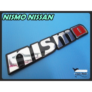 nismo NISSAN EMBLEM BADGE LOGO STICKER "CHROME" size 15.5x3 cm // โลโก้ สติ๊กเกอร์ ข้อความ nismo สีโครเมี่ยม พร้อมกาวติด