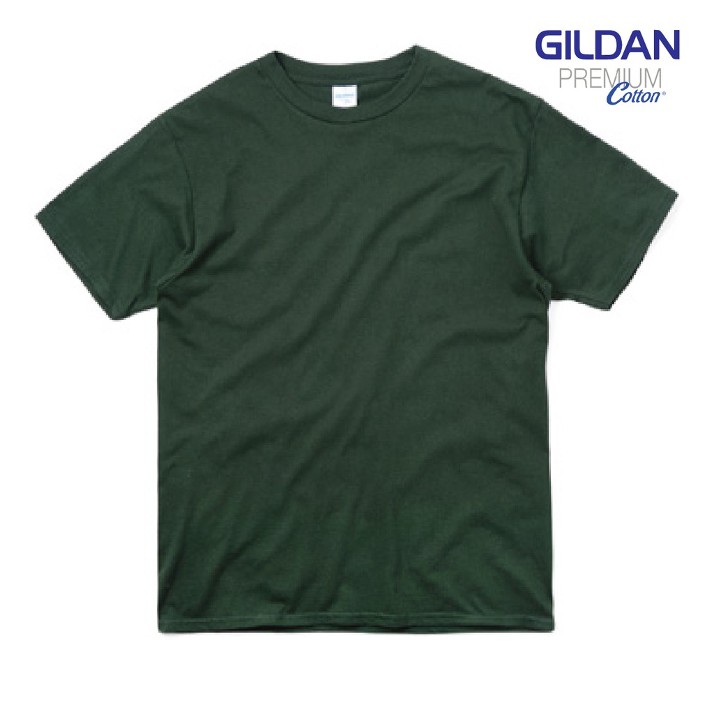 เสื้อยืดสีเขียวฟอลเรส GILDAN Premium Cotton
