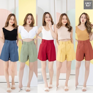 Pudding Shorts🍮กางเกงขาสั้น เอวสูง เน้นสัดส่วนให้ดูเอวคอดเล็ก ไม่รัดต้นขา ผ้าน้ำหนักเบา สีสดใส มีลายในตัว