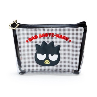 ซองซิบใส่เครื่องเขียน เครื่องสำอางค์ ด้านหน้าใส ลาย BadBadtz 22*14*5cm xo / BadBadtzMaru Sanrio