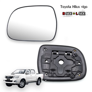 เนื้อเลนส์กระจก ข้าง ขวา+ซ้าย Rh+Lh สำหรับ Toyota Hilux Vigo ปี 2005-2014