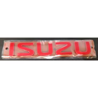 โลโก้"ISUZU"สีแดงที่ฝาท้าย DTF18 แท้
