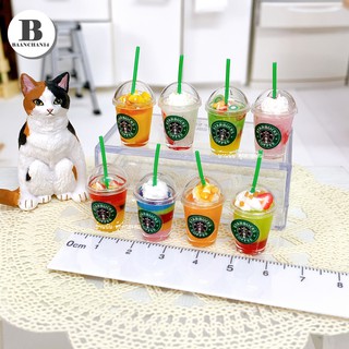 baanchan14 ของจิ๋ว โมเดลกาแฟแก้วจิ๋ว เครื่องดื่มเย็นจิ๋ว ของตกแต่ง miniature dollhouse accessories แก้วจิ๋ว