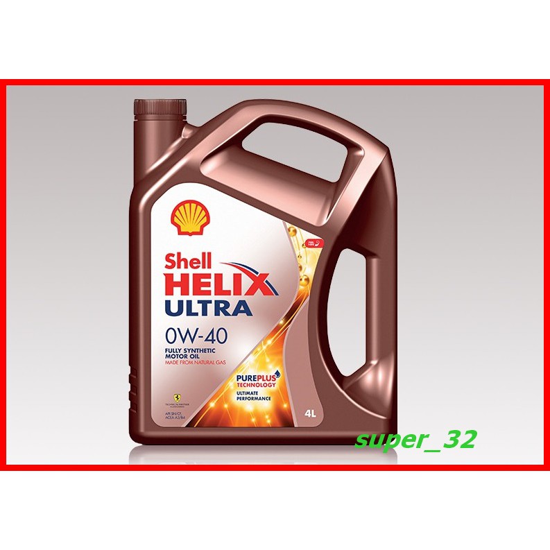 SHELL น้ำมันเครื่องสังเคราะห์ Helix Ultra เบนซิน 0W-40 (4 ลิตร)
