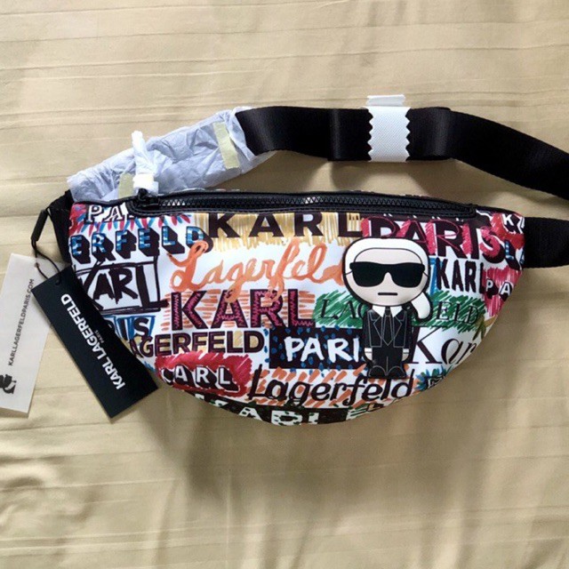 พร้อมส่ง‼️ กระเป๋า Karl Lagerfeld belt bag ของแท้ 💯% ลายน่ารักมาก