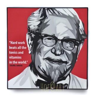 Colonel Sanders ผู้พันแซนเดอร์ส ตำนาน ไก่ KFC รูปภาพ​ติดผนัง pop art กรอบรูป แต่งบ้าน ของขวัญ ของสะสม