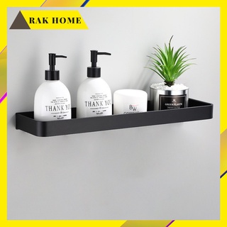 RAK HOME ชั้นวางของอเนกประสงค์ ชั้นวางของติดผนัง ห้องน้ำ ห้องครัว Nordic Style สีดำ วัสดุอลูมิเนียมคุณภาพดี