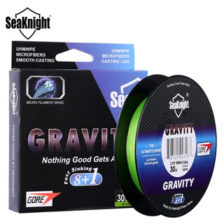 Seaknight Brand Gravity 8+1 Series G9 สายเอ็นตกปลา PE แบบถัก จมเร็ว 150 ม. 300 ม. 9 เส้น แรงโน้มถ่วงสูง สําหรับตกปลาคาร์พ