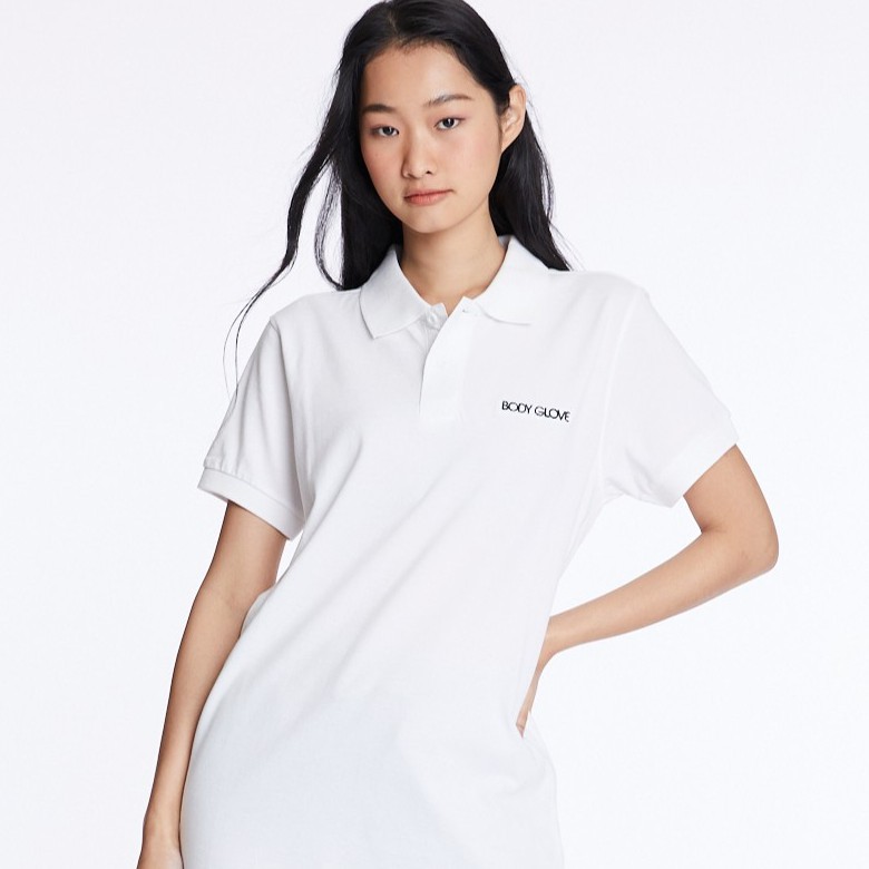 BODY GLOVE Women's Basic Polo เสื้อโปโล ผู้หญิง สีขาว-30