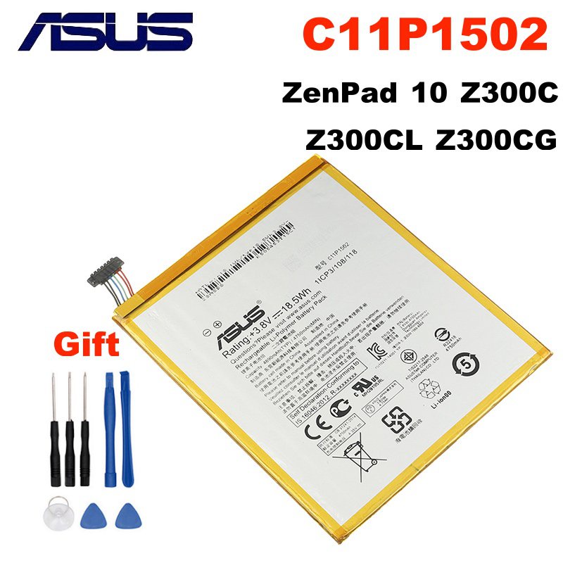 ASUS C11P1502 4890MAh ความจุแท็บเล็ต PC แบตเตอรี่สำหรับ ASUS ZenPad10 Z300C Z300M P021(Z300CG) Z300CL ZenPad 10 P023 P01