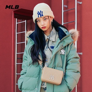 MLB NY UNISEX CURVED CAPNY NEW YORK YANKEEกระเป๋าหนังทรงสี่เหลี่ยมสพายข้างสไตล์เกาหลีขนาดสายปรับได้