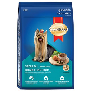 ✨นาทีทอง✨ สมาร์ทฮาร์ท อาหารสุนัข สำหรับสุนัขพันธุ์เล็ก ไก่และตับ 3 กิโลกรัม Smartheart for small dog, Chicken&amp;Liver flav
