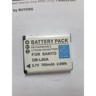 แบตเตอรี่กล้อง  Sanyo Digital Camera Battery รุ่น DB-L80/DLI88