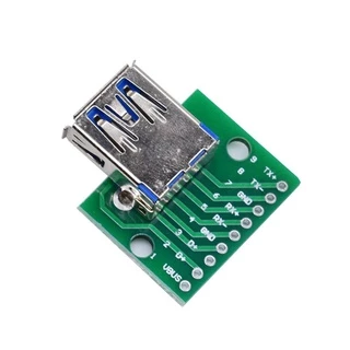 บอร์ดแปลง 3.0 3.1 USB-C 2.0 USB-A PCB Conveter ซ็อกเก็ต ปลั๊ก ตัวเมีย USB Type A , C Female adapter 2.54mm Pin connector