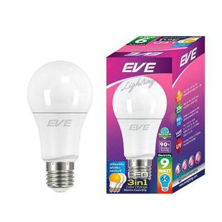 หลอดแอลอีดีเปลี่ยนสี 3in1 9 วัตต์ E27 EVE 545651LED color changing bulb 3in1 9W E27 EVE 545651