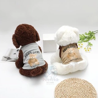 🇹🇭พร้อมส่ง🇹🇭 💟🐶🐱🇹🇭พร้อมส่ง🇹🇭 เสื้อกล้ามลายหมี Good Day น่ารักสดใสสุดๆ จ้า for สัตว์เลี้ยง เสื้อสุนัข หมา แมว