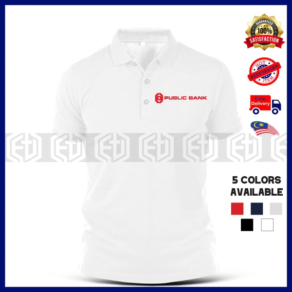Public Bank Sulam Company Corporate เย็บปักถักร้อยทีมกิจกรรมฟังก์ชั่น Group Baju เสื้อโปโลเสื้อยืดเส