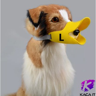Pet dog Mask Muzzle duck mouth ที่ครอบปากสุนัข ที่ครอบปากสุนัข รูปปากเป็ด (ไซส์ L)