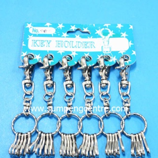 พวงกุญแจก้ามปู no:808 (6ชิ้น),  Hook keychains no:808 (6 pieces)