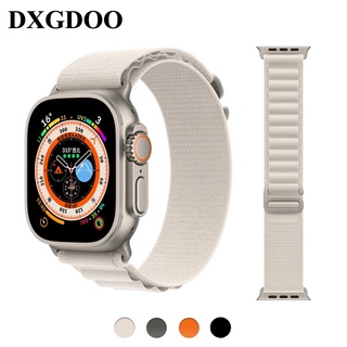 Dxgdoo สายนาฬิกาข้อมือไนล่อนถัก ปรับได้ สําหรับ Apple Watch Serise 8 45 มม. 49 มม. Ultra Series 7 6 SE Apple Watch Ultra 49 มม.