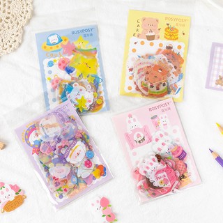 🍡สติกเกอร์น่ารัก สติกเกอร์ตกแต่ง DIY ลายการ์ตูนน่ารัก สำหรับตกแต่งไดอารี่ 4 รุ่น