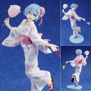 Figure ฟิกเกอร์ Model โมเดล ReZero รีเซทชีวิต ฝ่าวิกฤตต่างโลก Rem แรม Yukata ชุดจีน