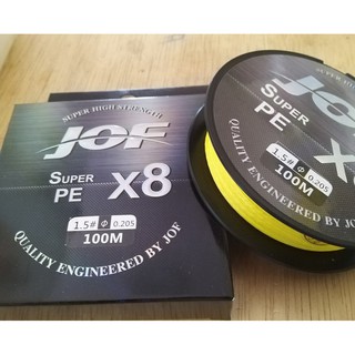 [[ PongFishing ]] สายสีเหลือง Super PE X8 HighStrength by JOF สายพีอีพรีเมี่ยม ถัก8 From Japan 100ม. รับประกันความเหนียว