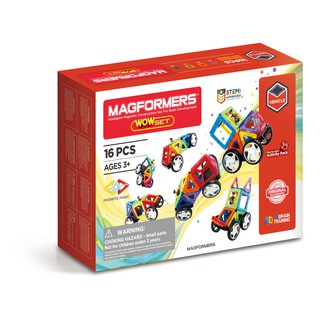 ของเล่น Magformers Wow 16 Set ตัวต่อแม่เหล็กเสริมพัฒนาการเด็ก