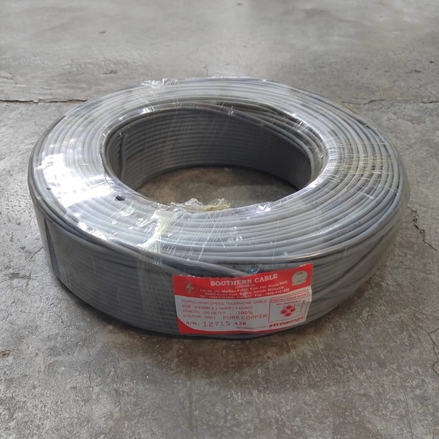 SOUTHERN CABLE PE/PVC ความเร็วสูง TELEPHONE CABLE 0.63MM X 2PAIR [10LBS] 250 MTR