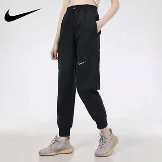 Nike ของแท้ 100% กางเกงวอร์มลําลอง ทรงหลวม ระบายอากาศ น้ําหนักเบา สไตล์เกาหลี แฟชั่นสําหรับผู้ชาย และผู้หญิง