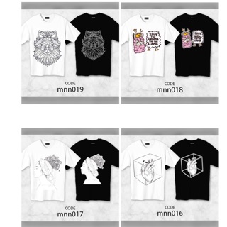 เสื้อยืดแฟชั่นคอกลม ราคา/ตัว รหัส MNN แจ้งไซสทางแชท